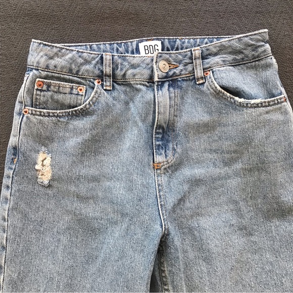 Urban Outfitters BDG Pax Jeans Distressed High Rise 100% Cotton W 29 L 32 - Picture 4 of 6